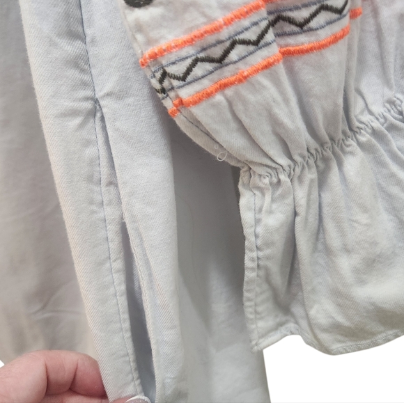 Free People Off The Shoulder Fleur De Jour Embroidered Mini Dress Women's Size S - Picture 4 of 8